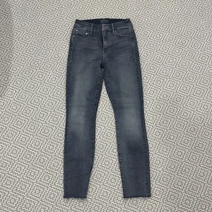 MOTHER Slim Straight Gray Jeans Size 24